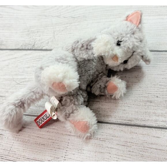 Douglas Other - Douglas Kitten " Little Handful" Plush Stuffed Animal Toy Grey & White 14475
